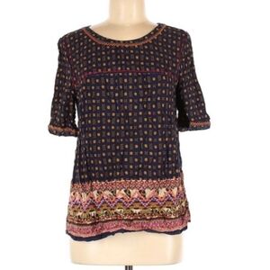 Anthropologie Holding Horses Shirt, Embroidery Size 8